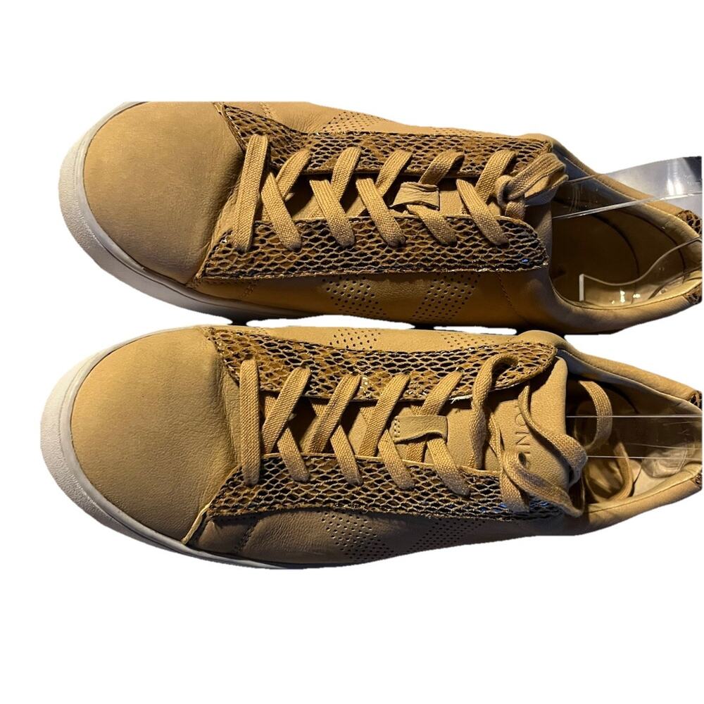 Vionic Honey Lace-Up Brown Nubuck Leather Womens Trainers 10011258 Sz 9.5